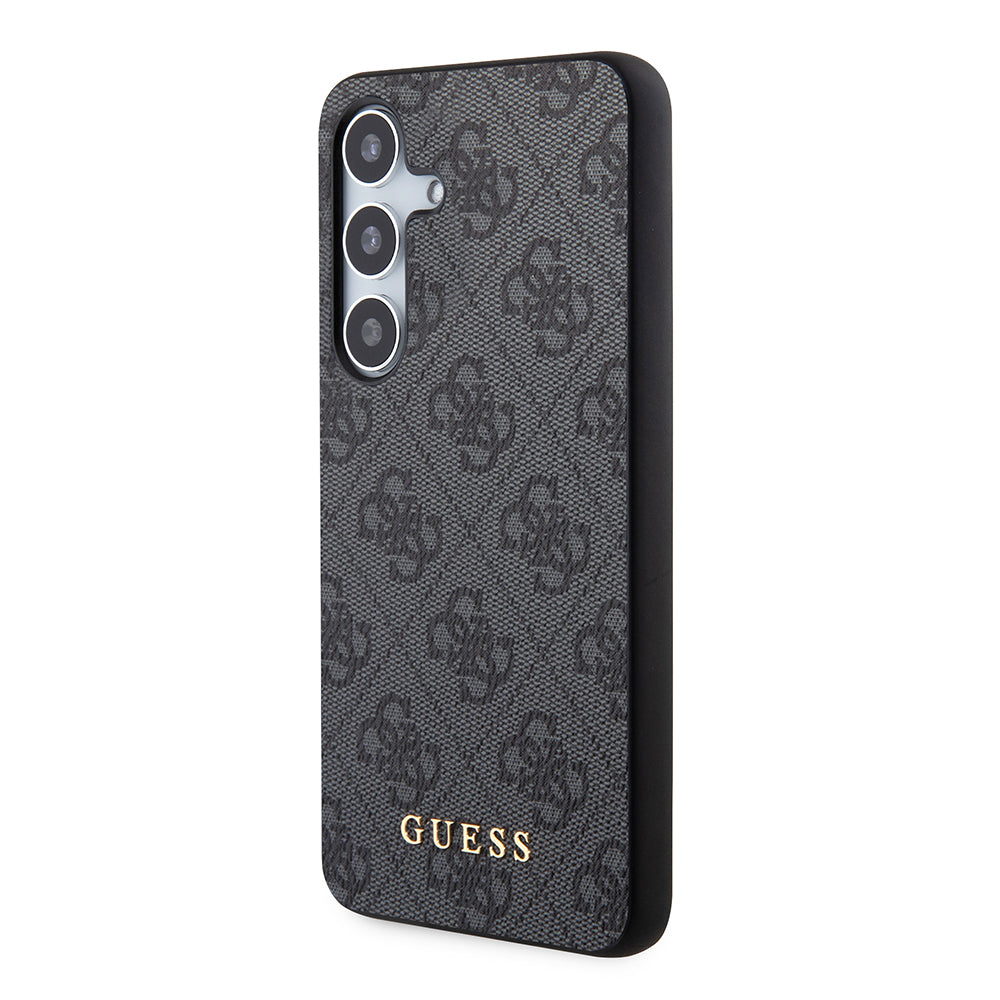 Custodia per Samsung Galaxy S24+ S926, Guess, 4G Metal Gold Logo, Nera