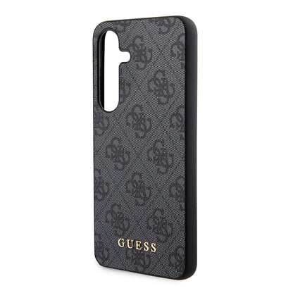 Custodia per Samsung Galaxy S24+ S926, Guess, 4G Metal Gold Logo, Nera