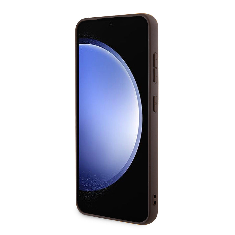 Custodia per Samsung Galaxy S24+ S926, Guess, 4G Stripe, Marrone