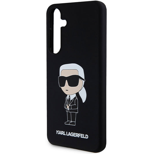 Custodia per Samsung Galaxy S24+ S926, Karl Lagerfeld, Silicone Ikonik NFT, Nera