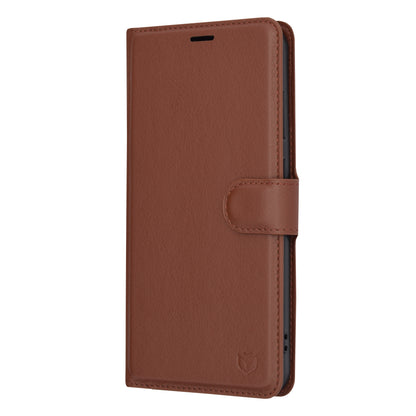 Coque pour Samsung Galaxy S24+ S926, Techsuit, Leather Folio, Marron