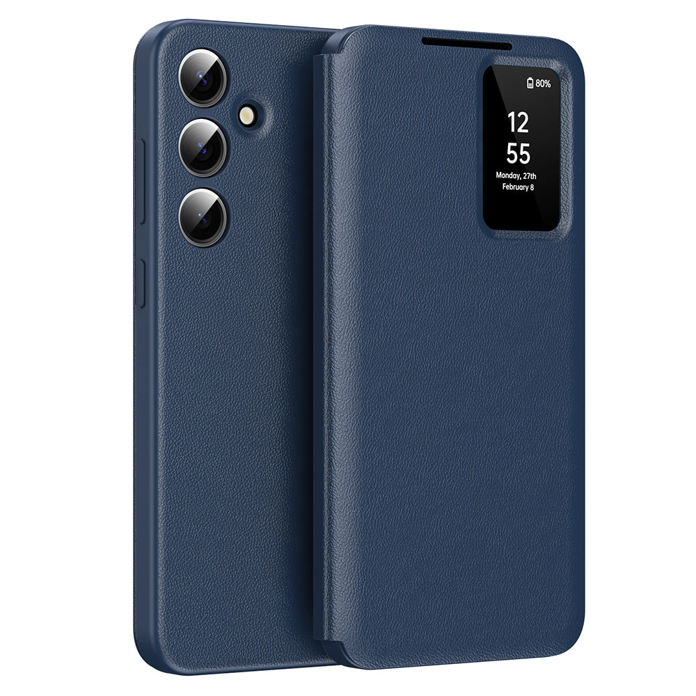 Custodia per Samsung Galaxy S24+ S926, Techsuit, SmartView, Blu