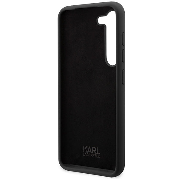 Custodia per Samsung Galaxy S24 S921, Karl Lagerfeld, Silicone Choupette NFT, Nera