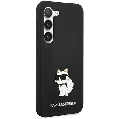 Custodia per Samsung Galaxy S24 S921, Karl Lagerfeld, Silicone Choupette NFT, Nera
