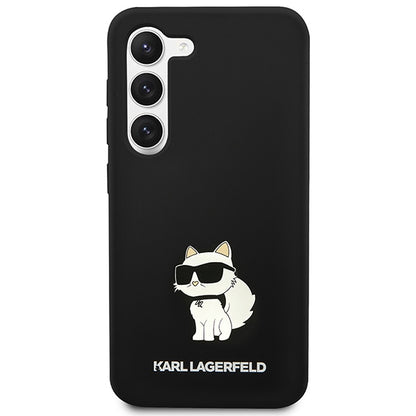 Custodia per Samsung Galaxy S24 S921, Karl Lagerfeld, Silicone Choupette NFT, Nera