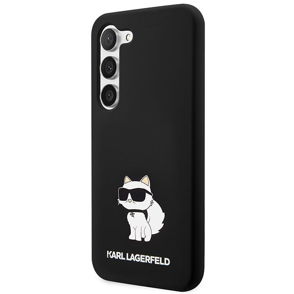 Custodia per Samsung Galaxy S24 S921, Karl Lagerfeld, Silicone Choupette NFT, Nera