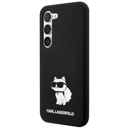 Custodia per Samsung Galaxy S24 S921, Karl Lagerfeld, Silicone Choupette NFT, Nera