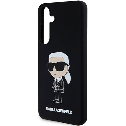 Étui pour Samsung Galaxy S24 S921, Karl Lagerfeld, Silicone Ikonik NFT, Noir