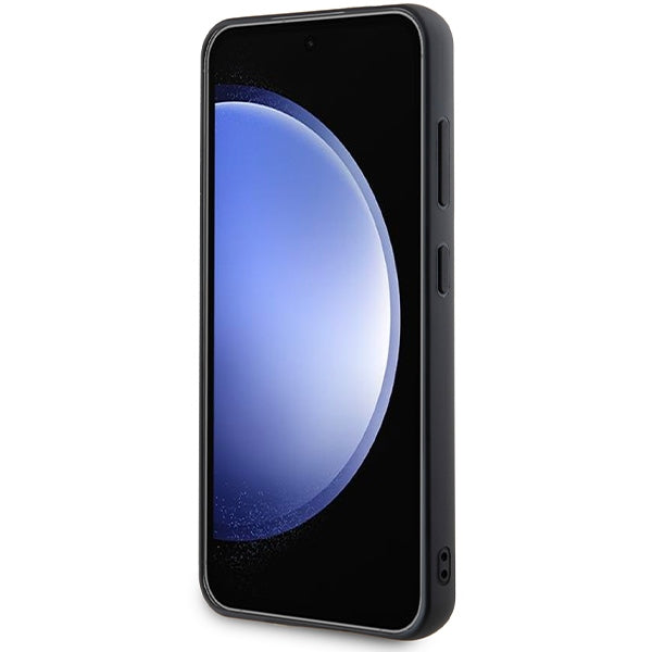 Custodia per Samsung Galaxy S24 S921, Karl Lagerfeld, Rhinestone Metal Plate, Argento