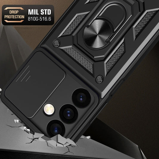 Coque pour Samsung Galaxy S24 S921, Techsuit, CamShield, Noire