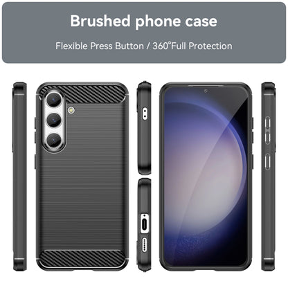 Coque pour Samsung Galaxy S24 S921, Techsuit, Carbone, Noire