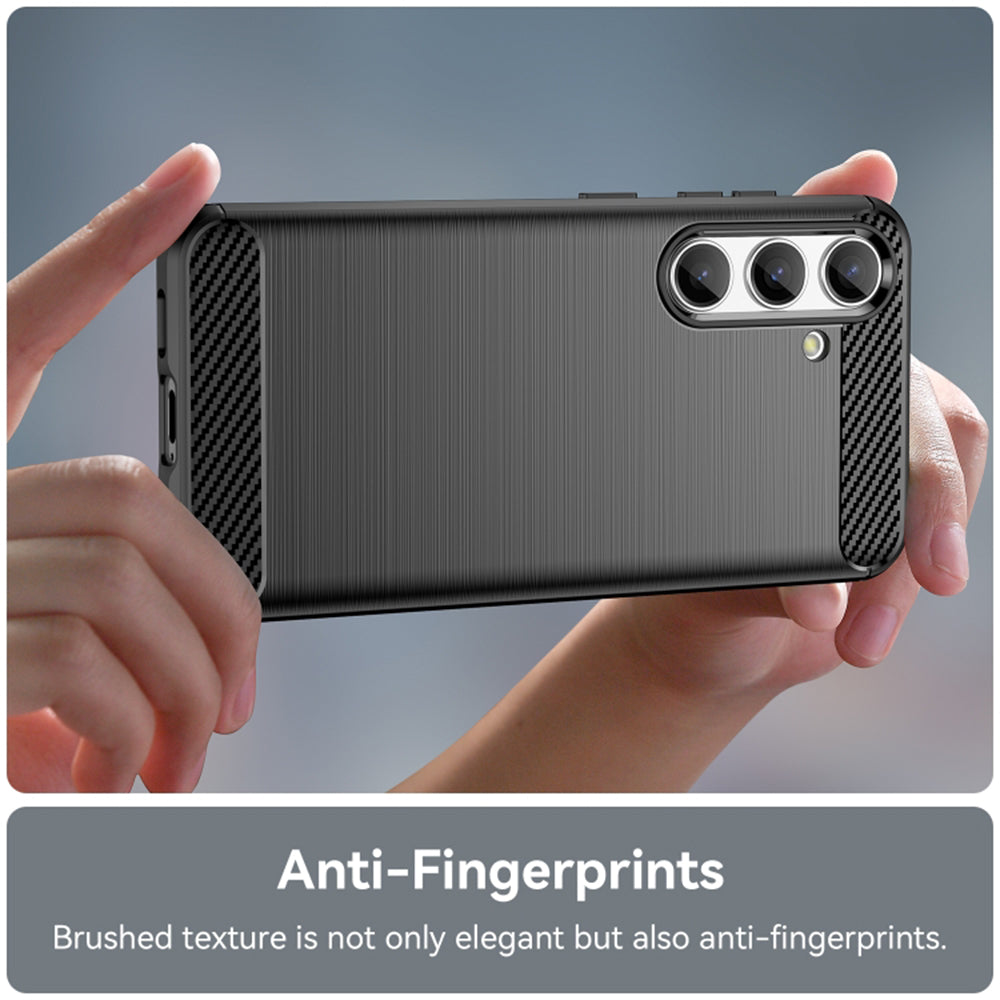 Coque pour Samsung Galaxy S24 S921, Techsuit, Carbone, Noire