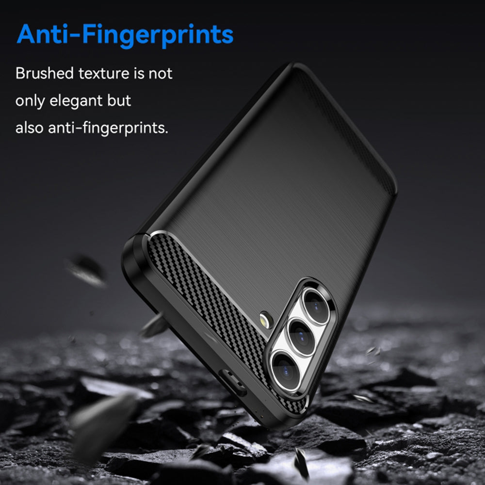 Coque pour Samsung Galaxy S24 S921, Techsuit, Carbone, Noire