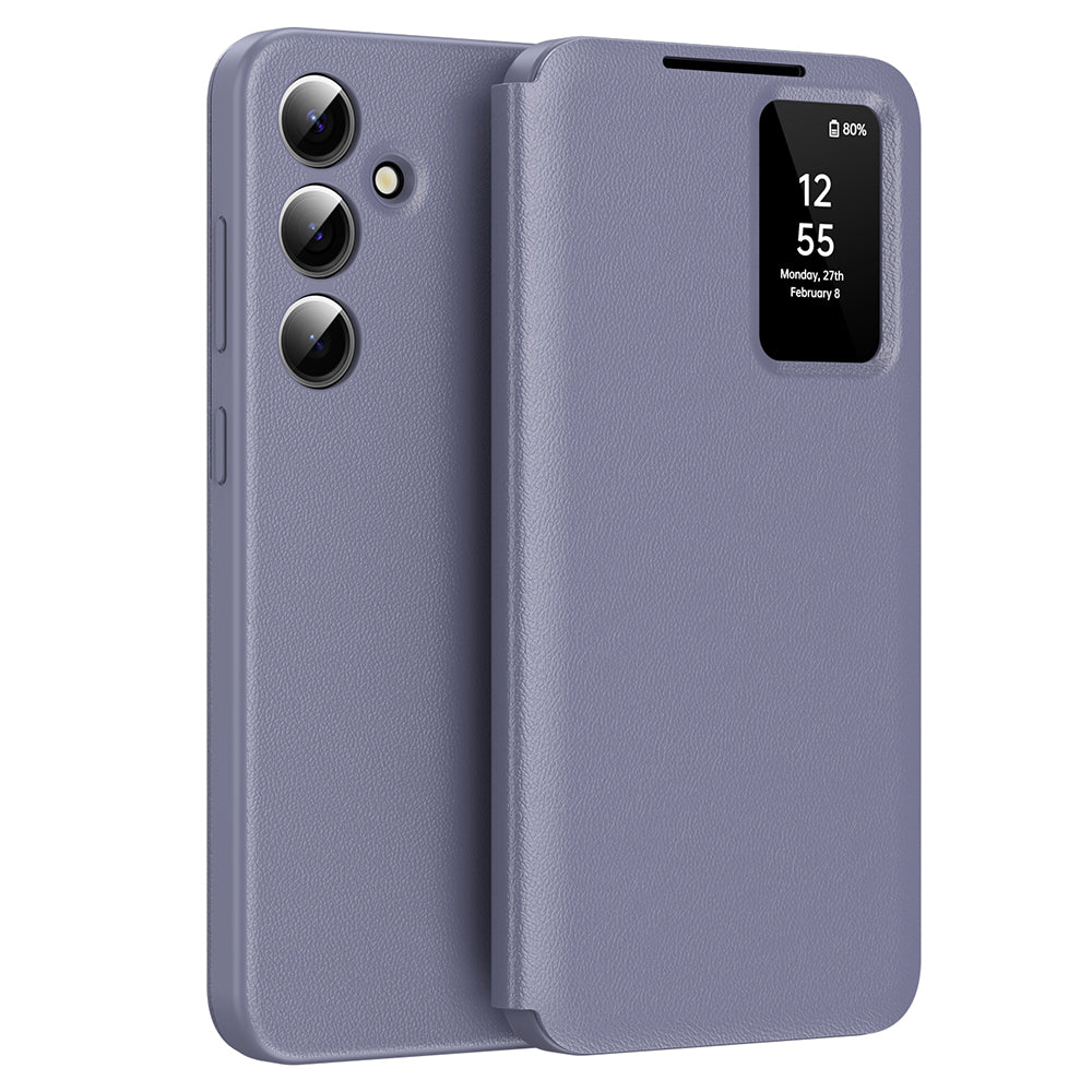 Custodia per Samsung Galaxy S24 S921, Techsuit, SmartView, Viola