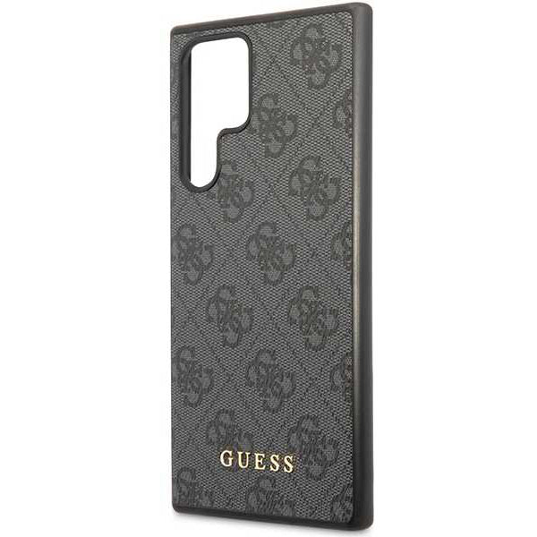Hülle für Samsung Galaxy S24 Ultra S928, Guess, 4G Metal Gold Logo, Schwarz