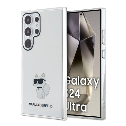 Custodia per Samsung Galaxy S24 Ultra S928, Karl Lagerfeld, IML Luxury Choupette, Trasparente