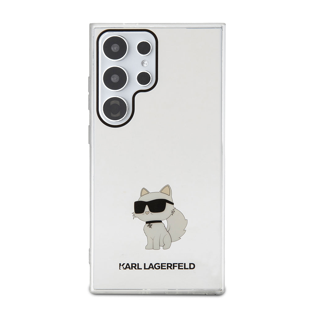 Custodia per Samsung Galaxy S24 Ultra S928, Karl Lagerfeld, IML Luxury Choupette, Trasparente