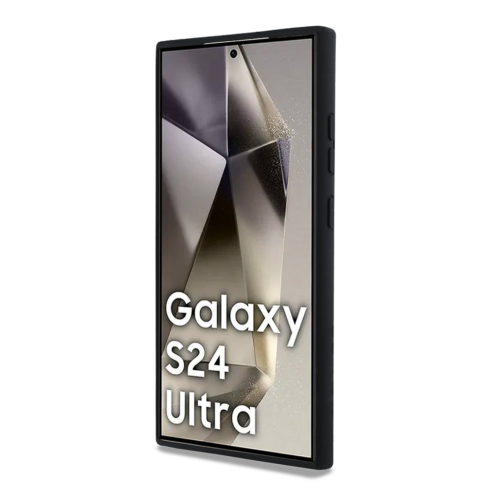 Hülle für Samsung Galaxy S24 Ultra S928, Karl Lagerfeld, Silicone Choupette Metal, Schwarz