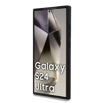 Hülle für Samsung Galaxy S24 Ultra S928, Karl Lagerfeld, Silicone Choupette Metal, Schwarz