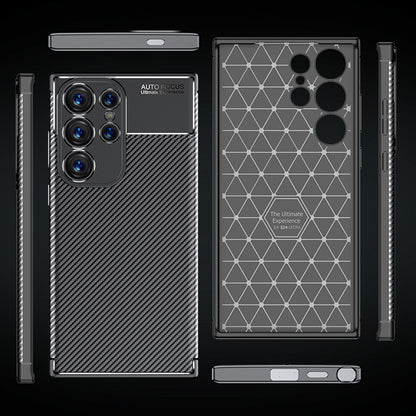 Custodia per Samsung Galaxy S24 Ultra S928, Techsuit, CarbonFiber, Nera