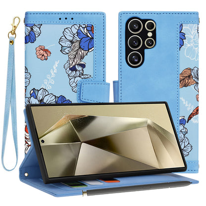 Custodia per Samsung Galaxy S24 Ultra S928, Techsuit, FlipCraft, Blu