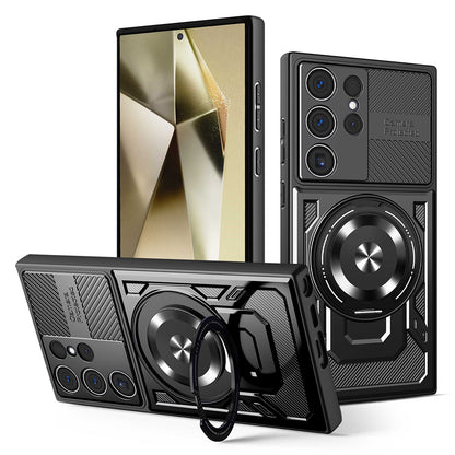 Custodia per Samsung Galaxy S24 Ultra S928, Techsuit, RuggedCam, Nera