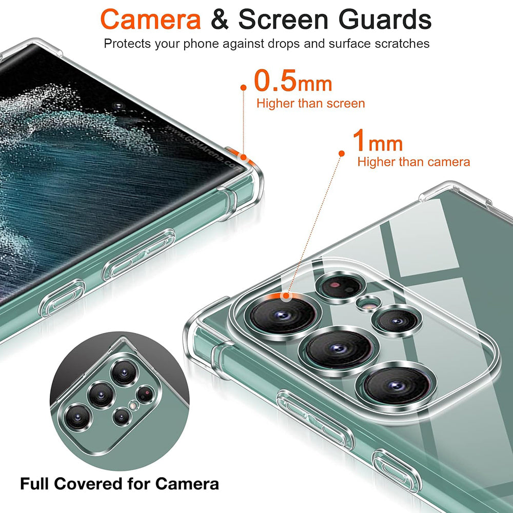 Custodia per Samsung Galaxy S24 Ultra S928, Techsuit, Shockproof Clear, Trasparente