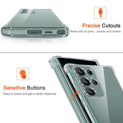 Custodia per Samsung Galaxy S24 Ultra S928, Techsuit, Shockproof Clear, Trasparente