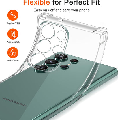 Custodia per Samsung Galaxy S24 Ultra S928, Techsuit, Shockproof Clear, Trasparente