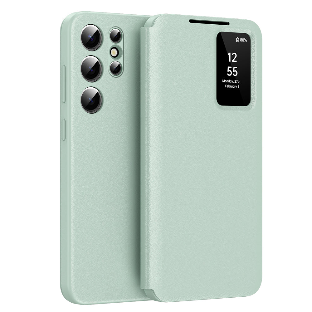 Coque pour Samsung Galaxy S24 Ultra S928, Techsuit, SmartView, Vert