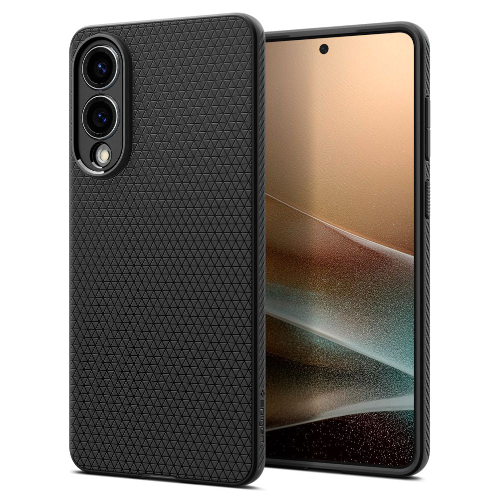 Custodia per Samsung Galaxy S25 Edge S937, Spigen, Liquid Air, Nera Opaca ACS09420