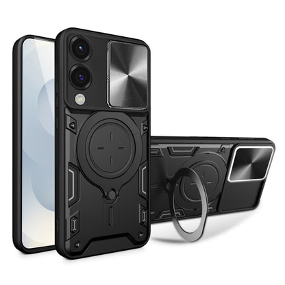 Custodia per Samsung Galaxy S25 Edge S937, Techsuit, CamGuard Pro, Nera