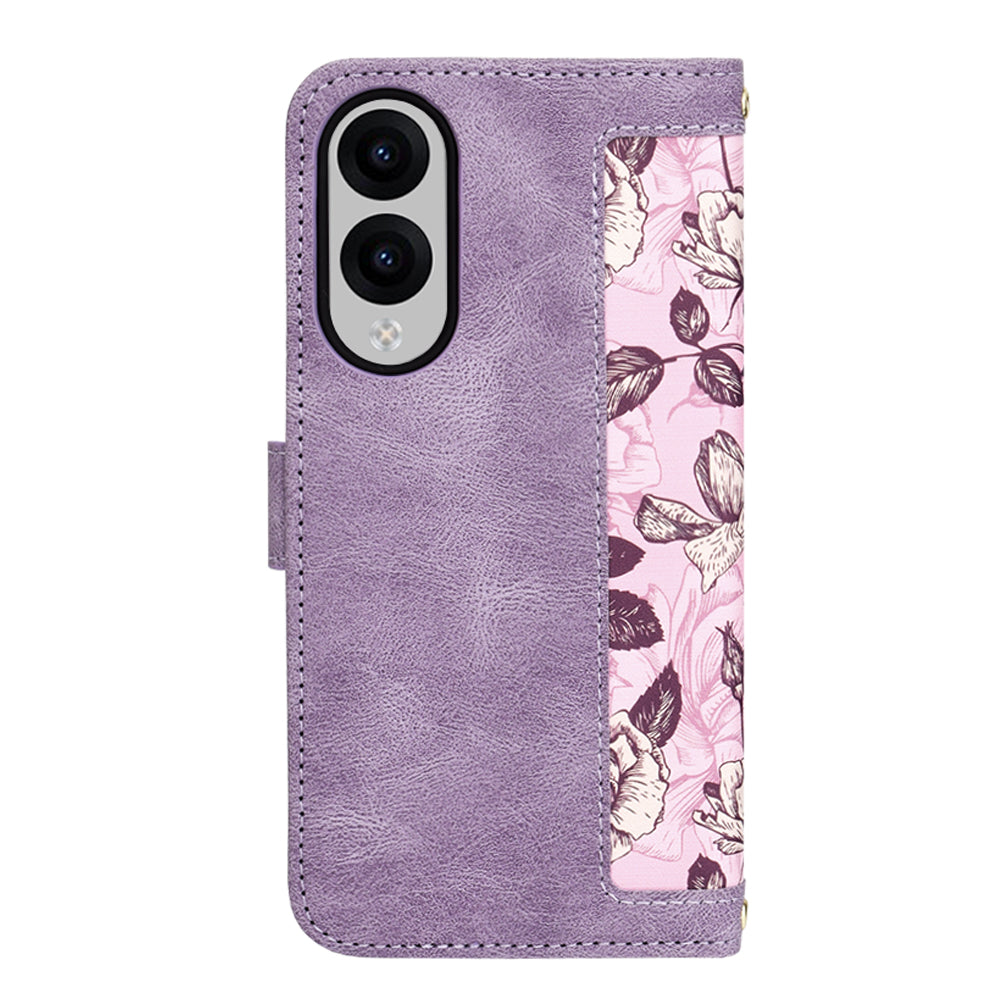 Custodia per Samsung Galaxy S25 Edge S937, Techsuit, FlipCraft, Viola