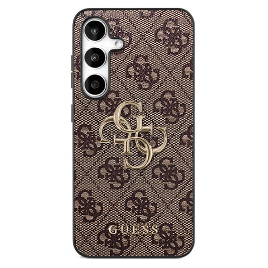 Étui pour Samsung Galaxy S25 FE, Guess, Logo Métal 4G, Marron