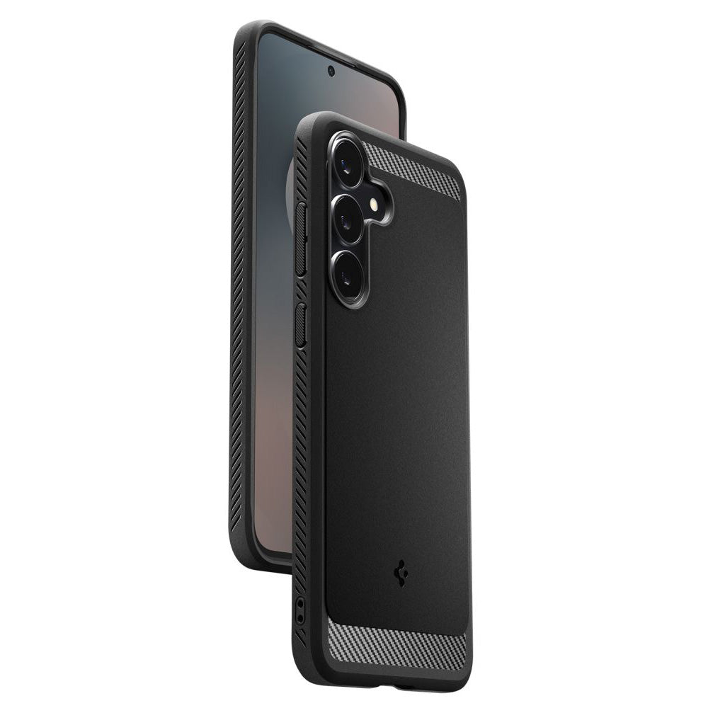 Custodia per Samsung Galaxy S25 FE, Spigen, Rugged Armor, Nera Opaca ACS10025