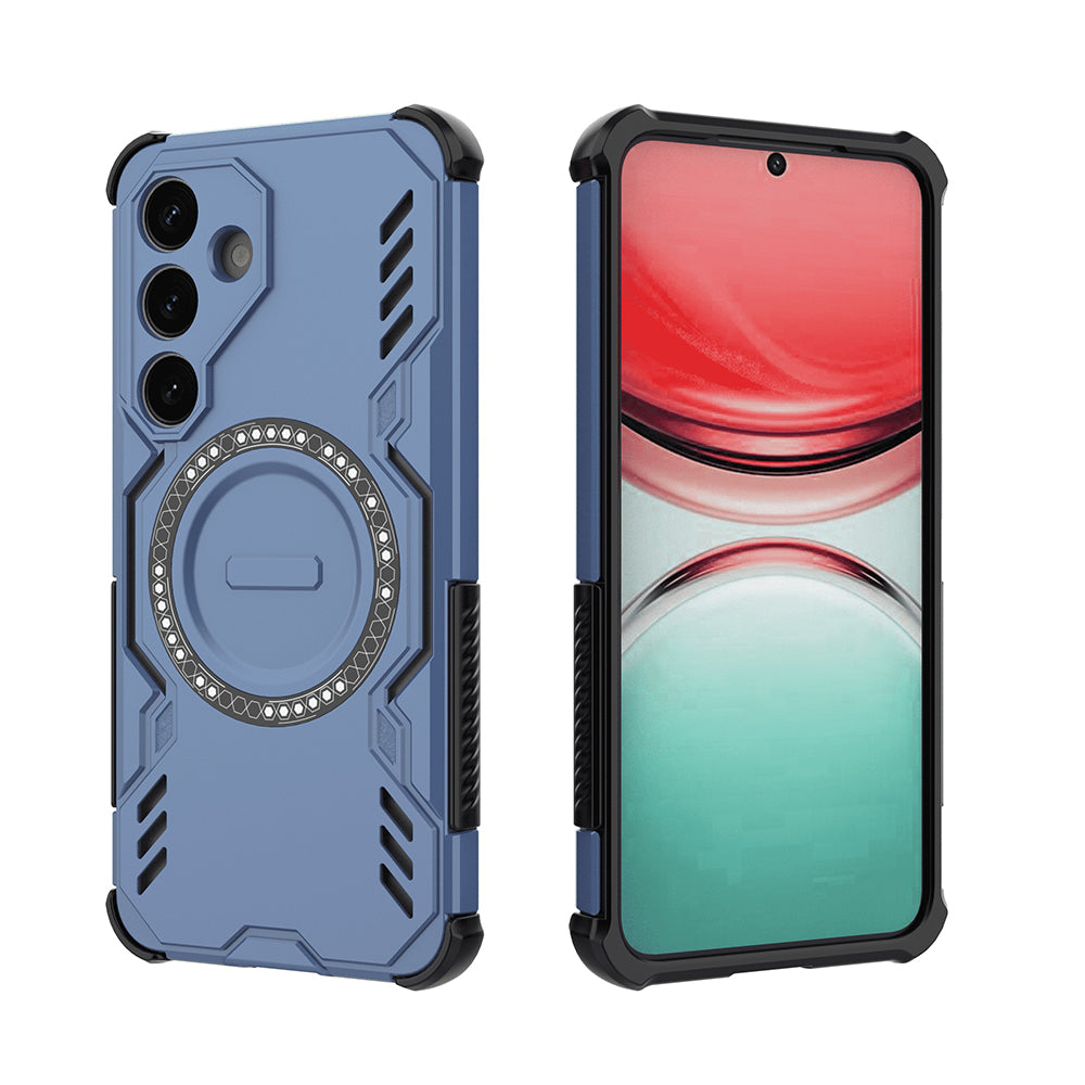 Custodia MagSafe per Samsung Galaxy S25 FE, Techsuit, ArmorMag, Blu
