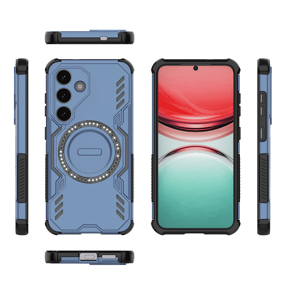 Custodia MagSafe per Samsung Galaxy S25 FE, Techsuit, ArmorMag, Blu