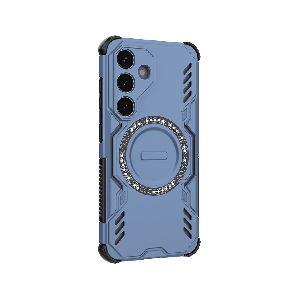 Custodia MagSafe per Samsung Galaxy S25 FE, Techsuit, ArmorMag, Blu