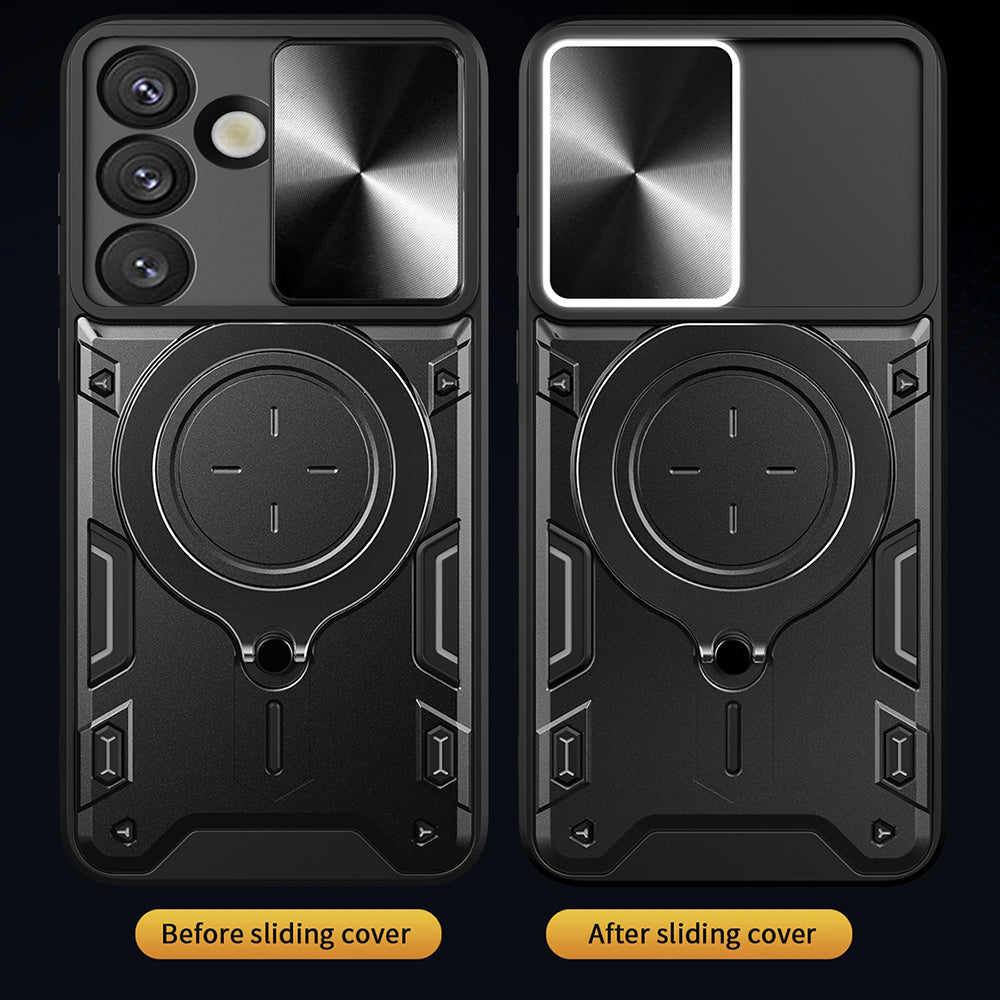 Custodia per Samsung Galaxy S25 FE, Techsuit, CamGuard Pro, Rossa