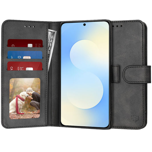 Coque pour Samsung Galaxy S25 FE, Techsuit, Diary Book, Noire