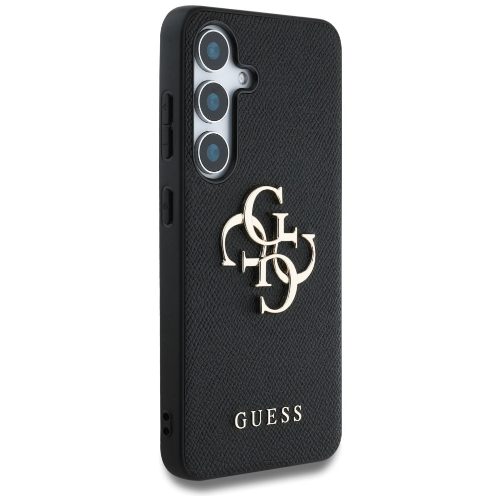 Custodia per Samsung Galaxy S25+ S936, Guess, 4G Grained Big and Classic Logo, Nera