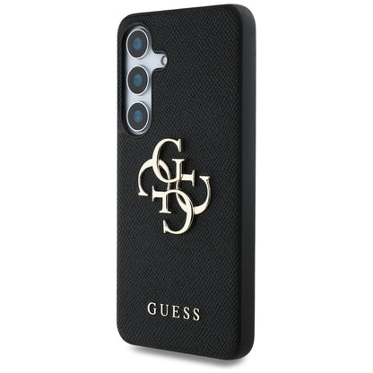 Custodia per Samsung Galaxy S25+ S936, Guess, 4G Grained Big and Classic Logo, Nera