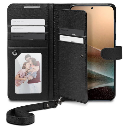 Custodia per Samsung Galaxy S25+ S936, Spigen, Wallet S, Nera ACS09125