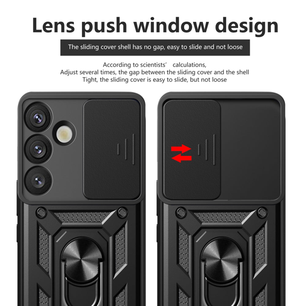 Custodia per Samsung Galaxy S25+ S936, Techsuit, CamShield, Nera
