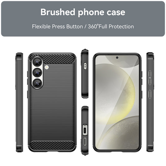 Coque pour Samsung Galaxy S25+ S936, Techsuit, Carbone, Noire