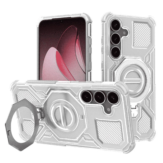 Hülle für Samsung Galaxy S25+ S936, Techsuit, Carbon Shield Pro, Weiß