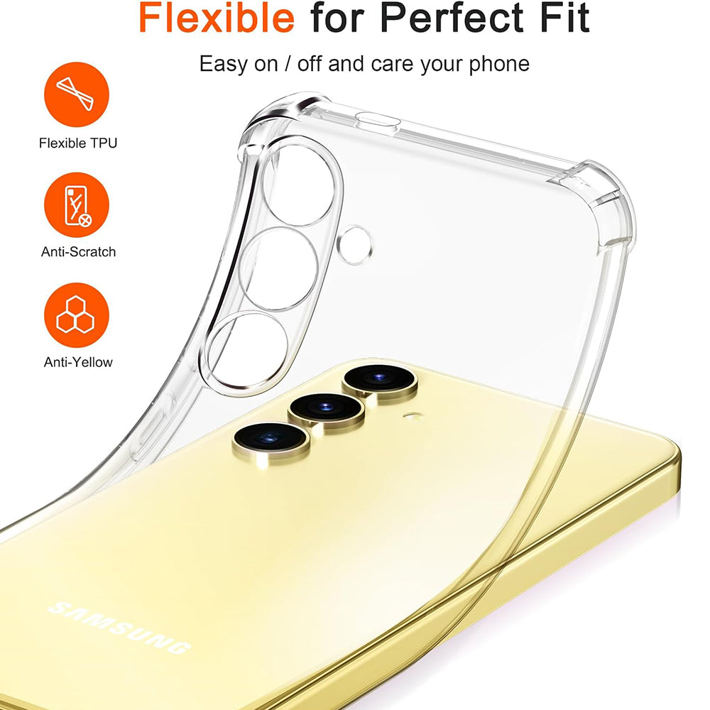 Custodia per Samsung Galaxy S25+ S936, Techsuit, Shockproof Clear, Trasparente