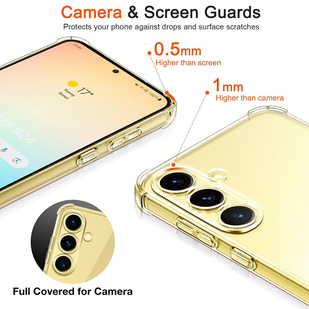 Custodia per Samsung Galaxy S25+ S936, Techsuit, Shockproof Clear, Trasparente