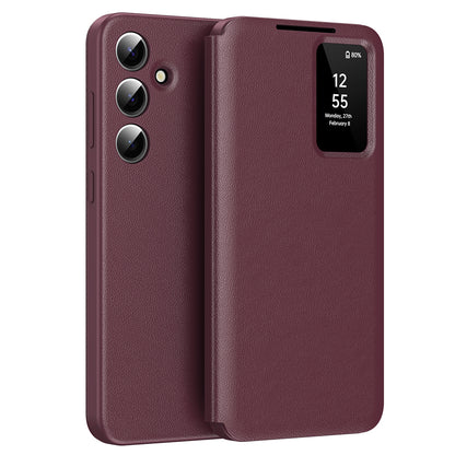 Custodia per Samsung Galaxy S25+ S936, Techsuit, SmartView, Rossa