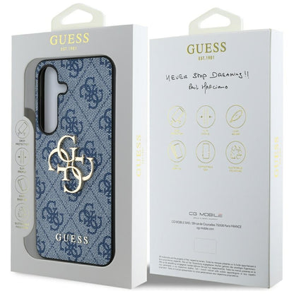 Étui pour Samsung Galaxy S25 S931, Guess, 4G Big Logo, Bleu